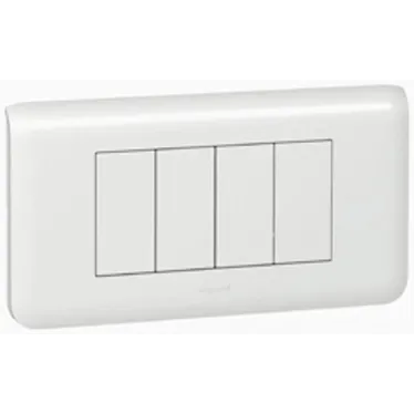 Mosaic Рамка 4 модуля горизонтальная белая