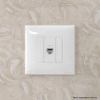 Avanti Компьютерная розетка RJ-45 без шторки в стену, кат.6 одинарная, Белое облако