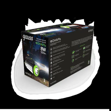 Фонарь светодиодный прожекторный 8 Вт 500 лм Черный IP3X аккумуляторный Lead acid 1500мАч диммируемый GFL Gauss