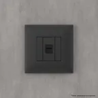 Avanti Компьютерная розетка RJ-45 без шторки в стену, кат.6 одинарная, Черный матовый