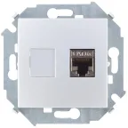 Розетка для передачи данных RJ45 Cat.6A FTP (AMP) цвета алюминий S15