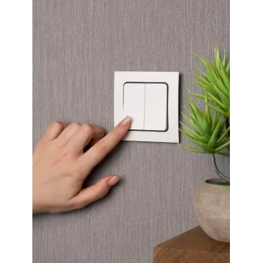 Стокгольм Механизм Выключателя 2-кл. проходного 10А белый