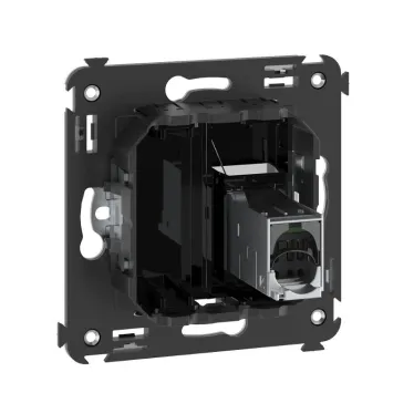 Avanti Компьютерная розетка RJ-45 в стену кат.5e одинарная экранированная Черный квадрат