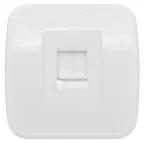 Розетка Минск Phone 1-местная ОП белая