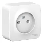 BLANCA Розетка наружная без заземления без шторок с изолирующей пластиной, 16А, 250В, белый