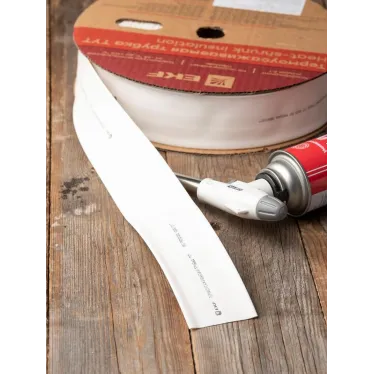 Трубка термоусаживаемая ТУТ нг 50/25 белая рулон PROxima