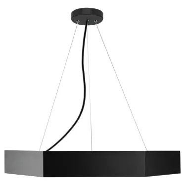 Светильник LED Geometria Hexagon SPO-121-B-40K-038 38Вт 4000K 4000Лм IP40 600*80 черный подвесной драйвер внутри