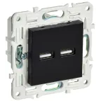 SKANDY Розетка USB A+A 3,1А SK-R15Bl черный IEK