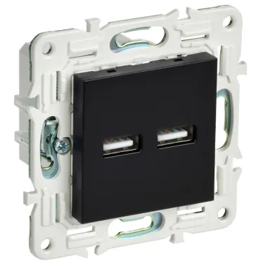 SKANDY Розетка USB A+A 3,1А SK-R15Bl черный IEK