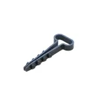 Дюбель-хомут для плоского кабеля 6-12 мм черный (10шт)