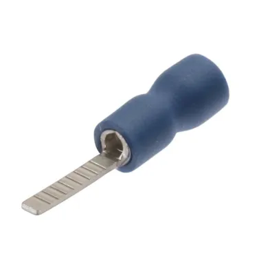 Наконечники штифтовые плоские изолированные с ПВХ манжетой (НШПИ) 2,5-10 синие (100 шт/уп)