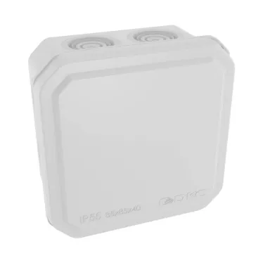 Коробка ответвительная с 8+2 кабельными вводами д.25/20мм, IP55,85х85х40мм