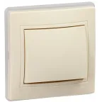 KVARTA Выключатель 1кл ВС10-1-0-ККм-44 10А IP44 крем. IEK