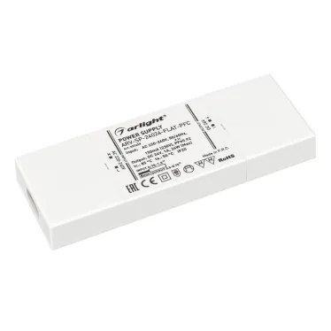 Блок питания ARV-SP-24024-FLAT-PFC (24V, 1A, 24W) (, IP20 Пластик, 5 лет)