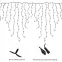 Гирлянда Айсикл (бахрома) светодиодный, 6,0 х 1,5 м, черный провод "КАУЧУК", 230 В, диоды белые, 240 LED | 255-295 | NEON-NIGHT