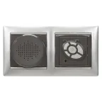 VALENA Рамка 2 поста горизонтальная алюминий