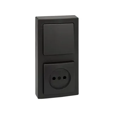 Рамка на 2 поста вертикальная 75х146 мм, S73L, графит