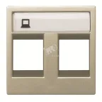 ABB Zenit Шампань Накладка 2-я тел/комп розетки(для суп2017.2,2017.3,2018,2018.5,2018.6,2018.8 | N2218.2 CV  | 2CLA221820N1901 | ABB