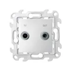 Розетка TV-SAT проходная цвета алюминий S24 Harmonie