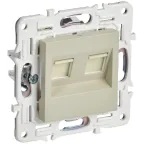 SKANDY Розетка компьютерная двойная RJ45 кат.5E SK-K03B бежевый IEK