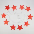 Гирлянда светодиодная Звездопад красная 10 LED, 2,25 м, прозрачн. ПВХ, теплый белый свет свечения, 2хАА (батарейки не в компл.) | 304-002 | NEON-NIGHT