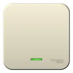 Выключатель BLANCA одноклавишный наружный (схема 1) с подсветкой и изоляционной пластиной 10а 250b молочный