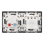 Стокгольм Рамка 2-местная белая с линией цвета черный