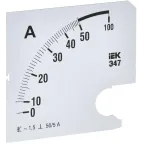 Шкала сменная для амперметра Э47 50/5А класс точности 1,5 96х96мм