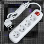 Удлинитель Эксперт 4 гнезда 3 метра 16А/3,0кВт с выключателем и заземлением ПВС 3х1 EKF