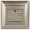 Розетка информационная RJ45, СУ, Solo, шампань, 4-303-04