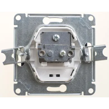 GLOSSA Розетка телевизионная TV проходная 4DB антрацит в рамку