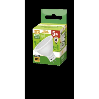 Лампа светодиодная LED 5Вт 400Лм GU5.3 230V/50Hz теплый ECO