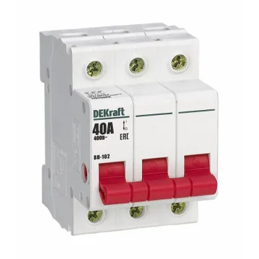Выключатель нагрузки 3п 40А ВН-102 DEKraft