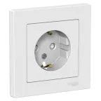 ATLASDESIGN РОЗЕТКА с заземлением со шторками, 16А, в сборе, ЛОТОС