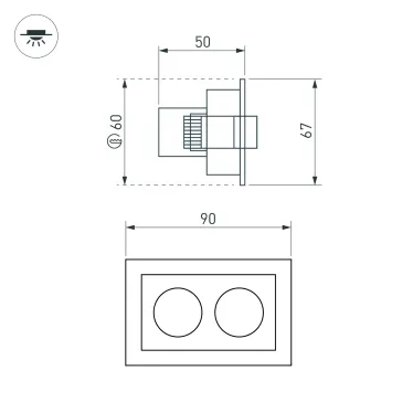 Светильник MS-ORIENT-BUILT-TURN-TC-S67x90-5W Warm3000 (WH-BK, 30 deg, 230V) (Arlight, IP20 Металл, 5 лет) | 031928 | Arlight