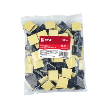 Площадка самоклеящаяся (20х20 мм) черная (100 шт)