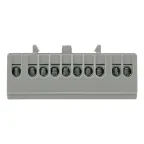 Шина фаза L 6х9мм 10 отверстий латунь серый изолированный корпус на DIN-рейку PROxima