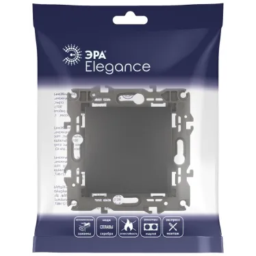 Переключатель промежуточный, 10АХ-250В, Эра Elegance, антрацит,14-1108-05