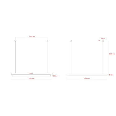 Светильник LED Geometria Block SPO-115-W-40K-036 36Вт 4000K 3100Лм IP40 1200х100х50 белый подвесной драйвер внутри