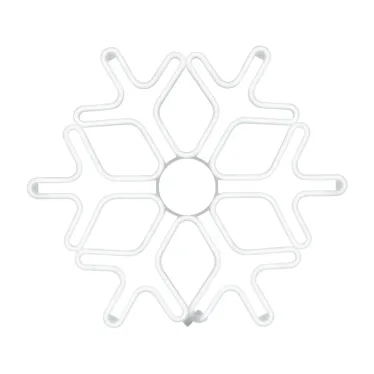 Фигура Снежинка из гибкого неона, 60х60 см, цвет свечения белый | 501-325 | NEON-NIGHT