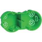 Коробка КМ40023 установочная 2 места d141х70x45 для полых стен с саморезами металлическая лапка