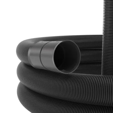 Труба гибкая двустенная дренажная D-125мм класс SN6 перфорация 360 градусов черный