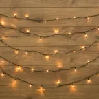 Гирлянда "Твинкл Лайт" 10 м, темно-зеленый ПВХ, 80 LED, цвет ТЕПЛЫЙ БЕЛЫЙ | 303-046 | NEON-NIGHT