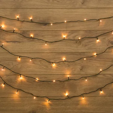 Гирлянда "Твинкл Лайт" 10 м, темно-зеленый ПВХ, 80 LED, цвет ТЕПЛЫЙ БЕЛЫЙ | 303-046 | NEON-NIGHT