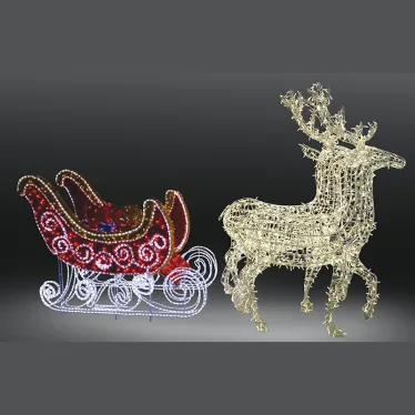 Фигура олени с санями  | 503-112 | NEON-NIGHT
