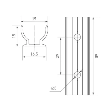 Экран ARH-POWER-W154-2000 OPAL (Arlight, Пластик) | 036344 | Arlight