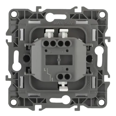Выключатель, 10АХ-250В, б.л., Эра12, антрацит,12-1001-05