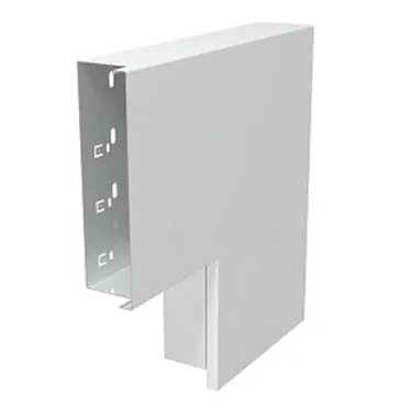 Угол плоский с крышкой кабельного канала LKM 60x200 мм (сталь, белый)
