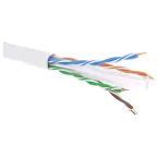 Витая пара U/UTP 4 пары CAT 6 нг(А)-HF белый коробка 305м