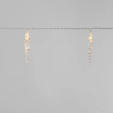 Гирлянда светодиодная Сосульки 1,5 м, 10 LED, прозрачный ПВХ, цвет свечения теплый белый, 2 х АА (батарейки не в комплекте) | 303-093 | NEON-NIGHT